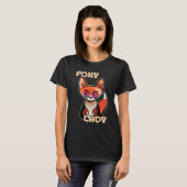 Foxy Lady | かわいい狐 Tシャツ (正面フル)