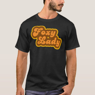 Foxy Lady -レトロ70s – ロゴ付きTシャツ Tシャツ