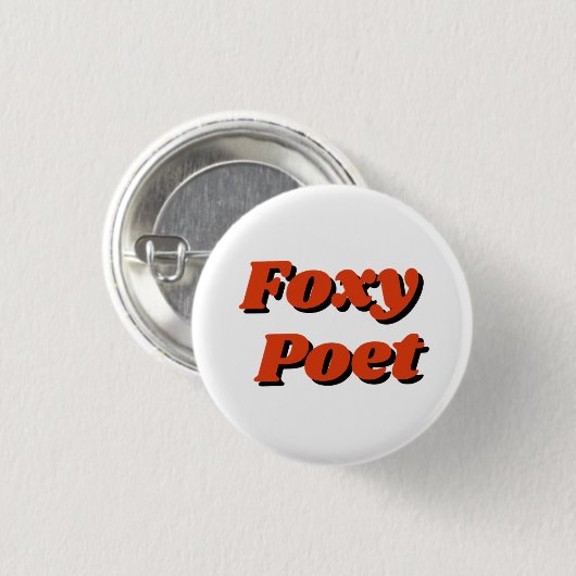 "Foxy Poet" バッジ (正面&裏面)