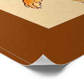 "Foxy" - Vintage Japanese sketch of a fox ポスター (角)