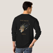 Foxy Writer Celestial Dream | 幻想的な狐と羽根ペン Tシャツ (裏面フル)