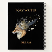Foxy Writer Celestial Dream | Whimsical Fox & Quil ノートブック (裏面)