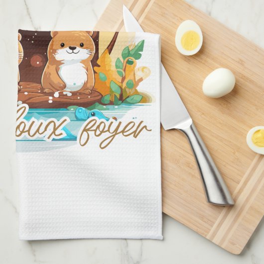 Foyer, doux foyer キッチンタオル (四つ折り)