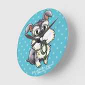 Fozi Schnauzer – カスタマイズ可能な壁時計 ラウンド壁時計 (傾斜)