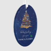 FP(ファイナンシャルプランナー)クリスマスツリー オーナメント 名前入り (正面)