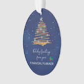 FP(ファイナンシャルプランナー)クリスマスツリー オーナメント 名前入り (正面)