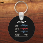 FPSゲーマー面白いCS一人称視点競争ゲーム キーホルダー (正面)