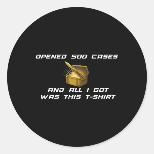 Fps Gamer Funny Cs First Person Competitive Gaming ラウンドシール (正面)