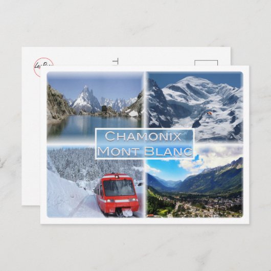 FRシャモニー – モンブラン – ラックブラン・デ・アイグイユ ポストカード (正面/裏面)