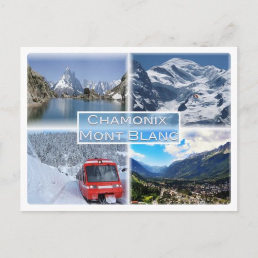 FRシャモニー – モンブラン – ラックブラン・デ・アイグイユ ポストカード (正面)
