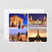 FRフランス – パリバイナイト –  ポストカード (正面/裏面)