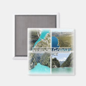 FR0112ヨーロッパ、フランス共和国、ヴェルドン峡谷、 マグネット (正面/裏面)