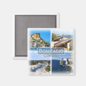 FR0119ヨーロッパ、フランス、コルシカ、ボニファシオ、冷蔵庫 マグネット (正面/裏面)