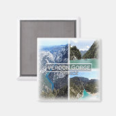 FR0125 Europe、France、Verdon Gorge、冷蔵庫 マグネット (正面/裏面)