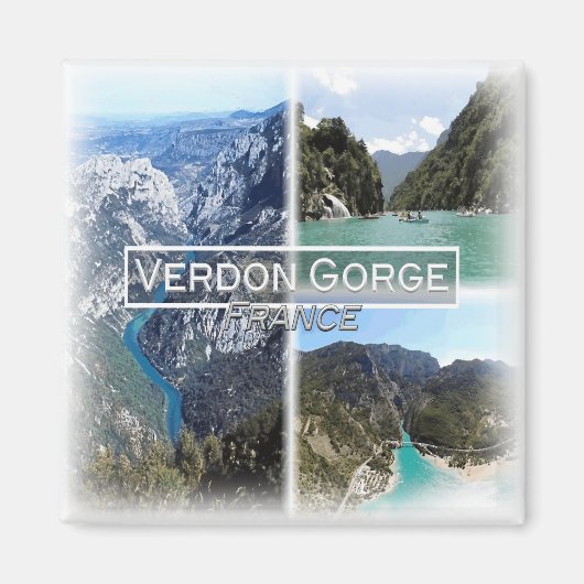 FR0125 Europe、France、Verdon Gorge、冷蔵庫 マグネット (正面)