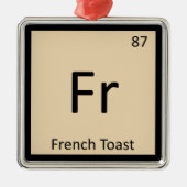 Fr – トーストフランスの化学周期表記号 メタルオーナメント (正面)