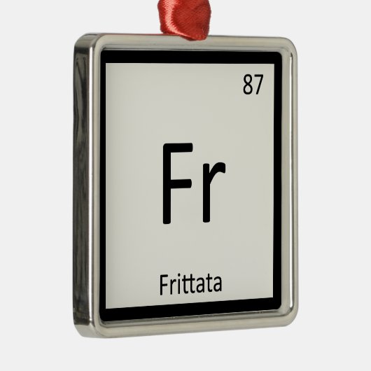 Fr – フリッタタタケミストリー周期表記号 メタルオーナメント (右)