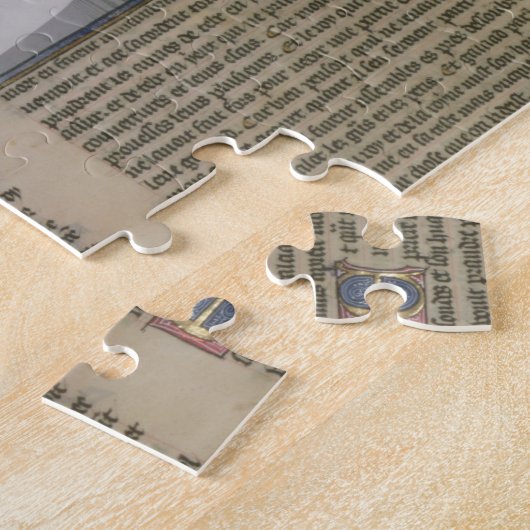 Fr.120 f.524v円卓会議の騎士からの ジグソーパズル (側面)