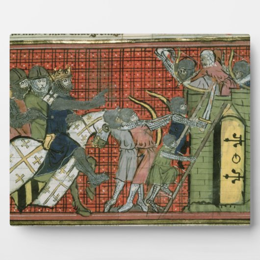 Fr 22495 f.36r町への攻撃、Le Roman deから フォトプラーク (正面)