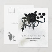 FR | Carte de condoléances – Rose noire ポストカード (正面/裏面)