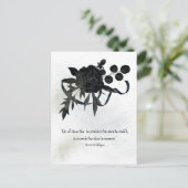 FR | Carte de condoléances – Rose noire ポストカード (スタンド正面)