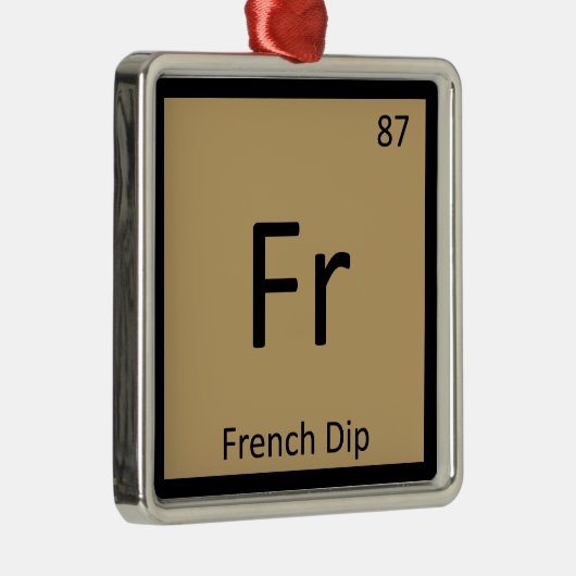 Fr - Dip Chemistryフランスの周期表記号 メタルオーナメント (右)