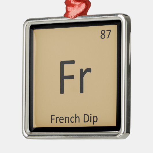Fr - Dip Chemistryフランスの周期表記号 メタルオーナメント (左)