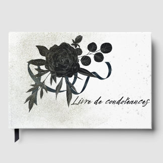 FR | Livre de condoléances - Rose noire ゲストブック