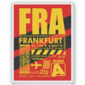 FRAフランクフルトエアポート シール (正面)