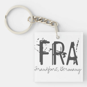 FRAフランクフルトドイツエアポートタイポグラフィ キーホルダー