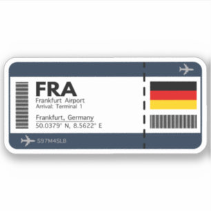 FRAフランクフルトボーディングパス – ドイツチケット シール