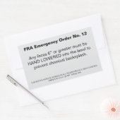 FRA注文 長方形シール (封筒)