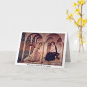 Fra Angelicoによって絵を描かれる告知 カード (黄色い花)