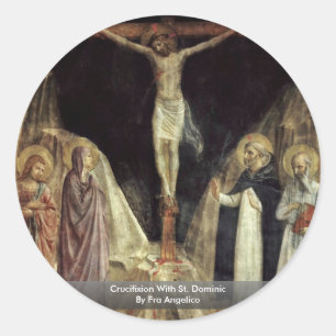 Fra Angelicoによる聖ドミニクとの十字架 ラウンドシール