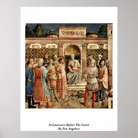 Fra Angelicoによる裁判所の前のセントローレンス ポスター (正面)