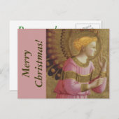 Fra Angelicoの天使のクリスマスの郵便はがき シーズンポストカード (正面/裏面)