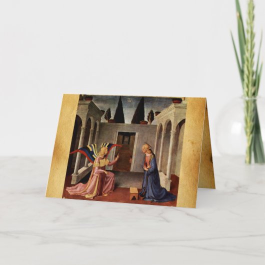 FRA ANGELICOオールドアイリッシュによる賛美受胎告知 カード (正面)