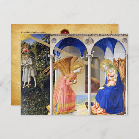 FRA ANGELICOクリスマスによる受胎告知 シーズンポストカード (正面/裏面)