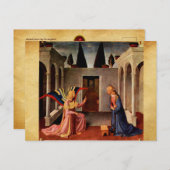 FRA ANGELICOクリスマスホリデーポスによる受胎告知 シーズンポストカード (正面/裏面)