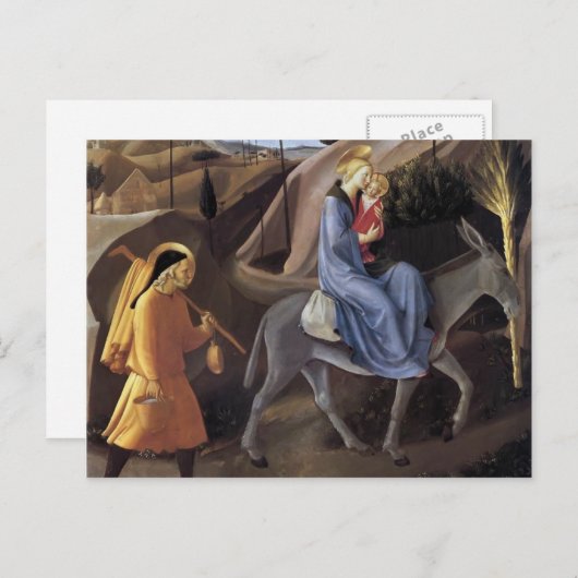 Fra Angelico – エジプトへの飛行 ポストカード (正面/裏面)