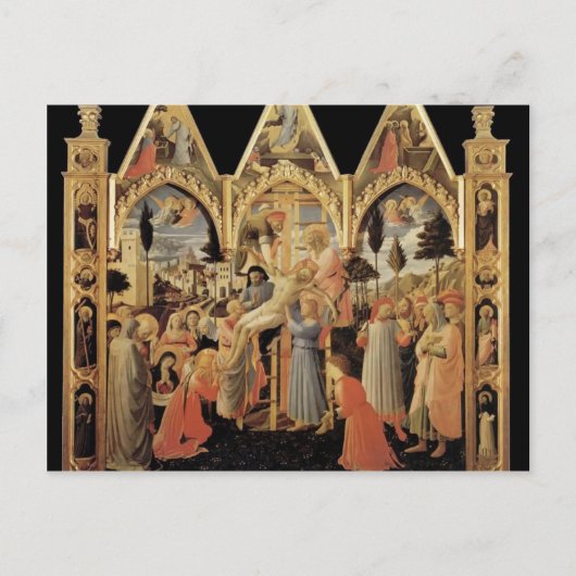 Fra Angelico – 十字架からの堆積 ポストカード (正面)