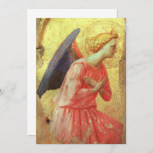 Fra Angelico - Adoring Angel, Looking Right 招待状 (正面/裏面)