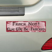 frackのないバンパーステッカー バンパーステッカー (車上)