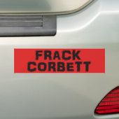Frack Corbettのバンパーステッカーv.2 バンパーステッカー (車上)