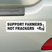Frackersサポート農家、ない(白い) バンパーステッカー (車上)