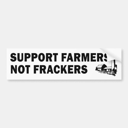 Frackersサポート農家、ない(白い) バンパーステッカー (正面)