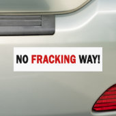 FRACKINGの方法無し! バンパーステッカー(白い) バンパーステッカー (車上)