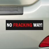 FRACKINGの方法無し! バンパーステッカー(黒) バンパーステッカー (車上)