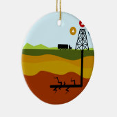 Frackingの油の図表 セラミックオーナメント (右)