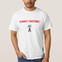 Frackingの開始の歩くのTシャツに対して